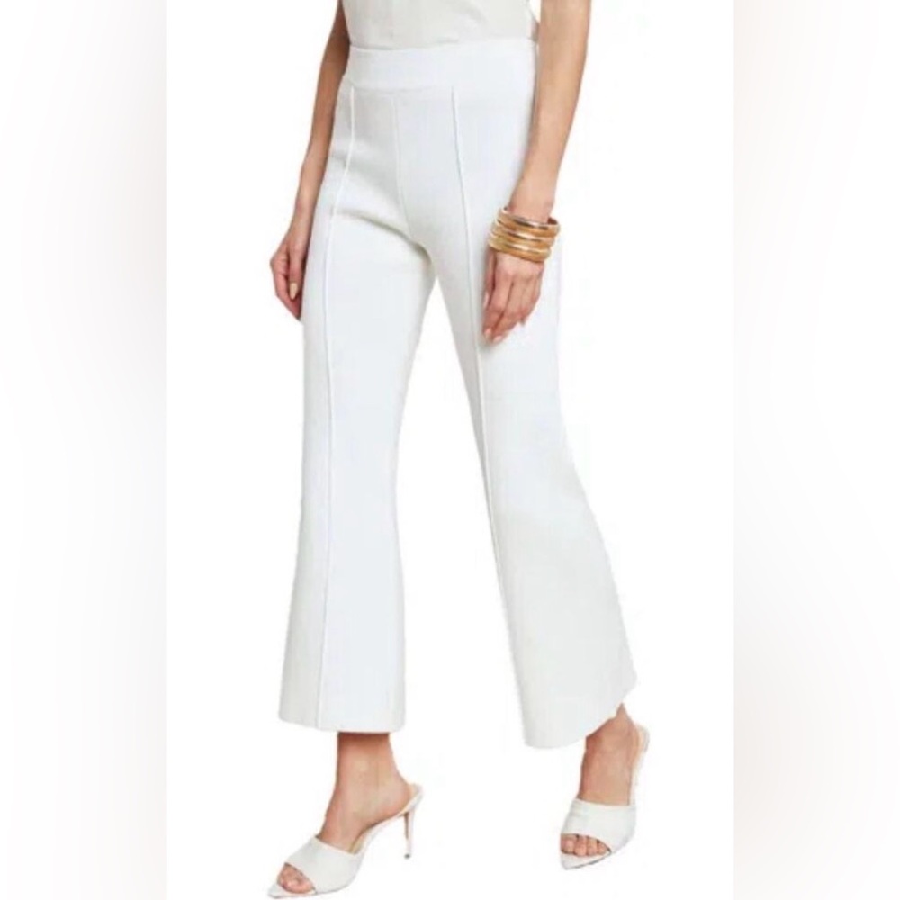 L’Agence knit ponte white pants